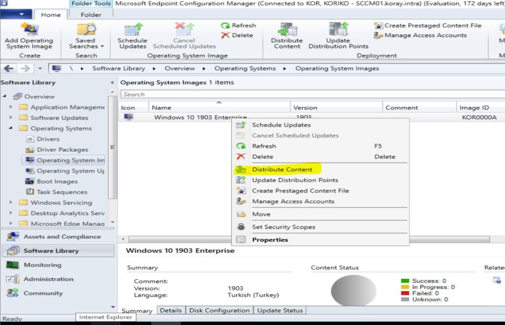 Windows 10 OSD Deployment Distribute Content