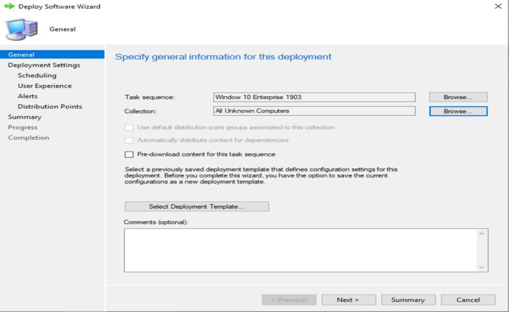 Windows 10 OSD Deployment collections