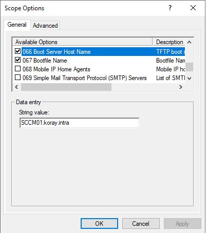 DHCP Settings OSD Deployment  66