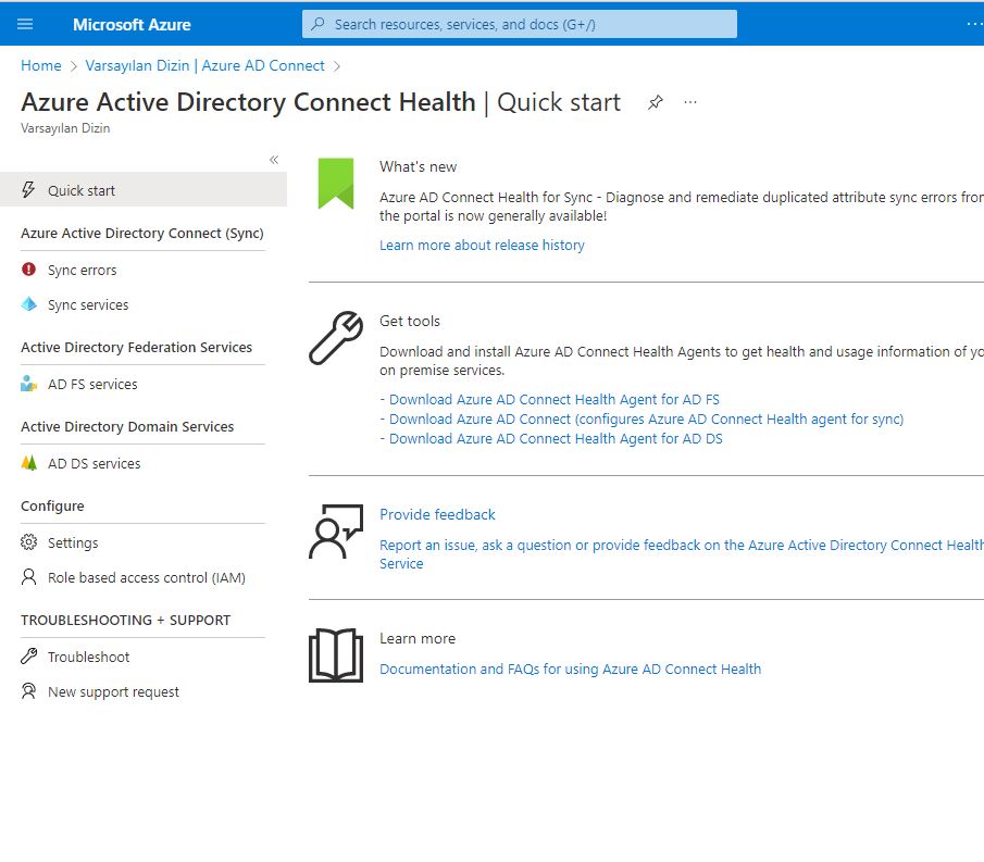 Azure Active Directory Connect Health