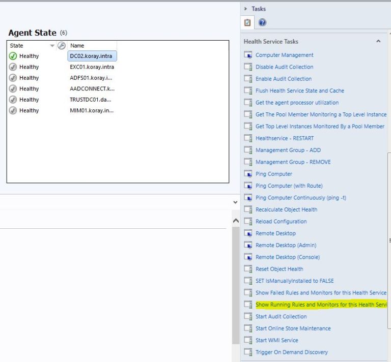 Scom Rules SCOM Agent Running Rules and Monitors List - SCOM