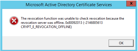 Revocation Server was Offline