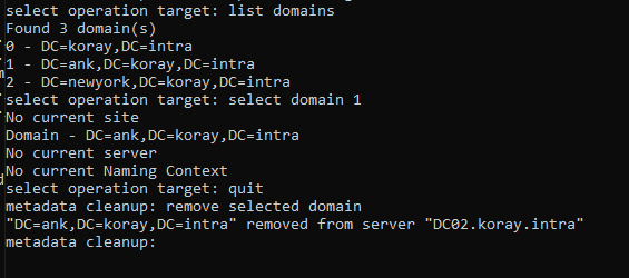Remove Orphaned Child Domain
