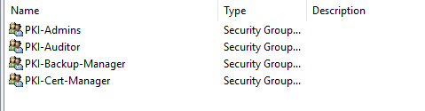 AD CA Security Operations Delegation