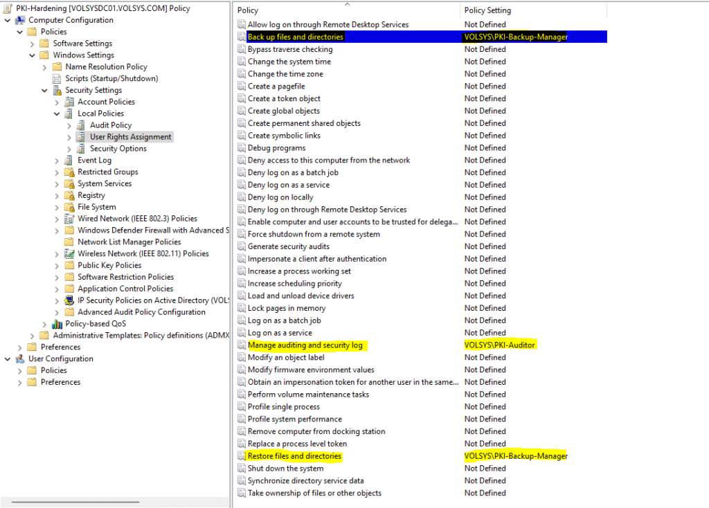 AD CA Security Operations
